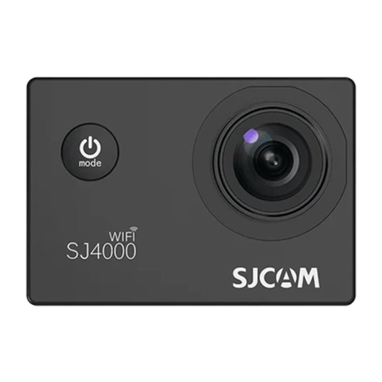 Czarna kamera sportowa SJCAM SJ4000 WiFi, widok z przodu