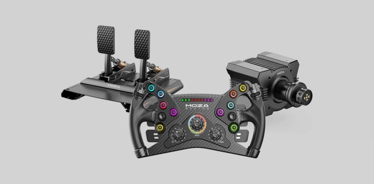 Kompletny zestaw wyścigowy F1 MOZA Racing z kierownicą KS, bazą R9 V3 i pedałami CRP2
