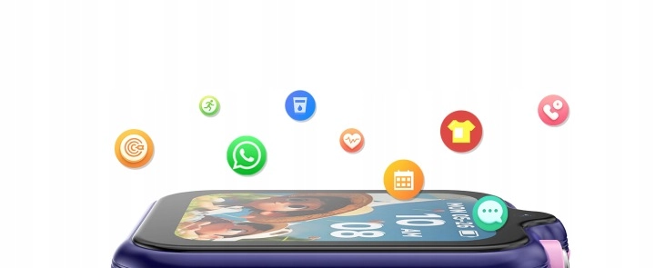 Kolorowy interfejs i funkcje smartwatcha dziecięcego DOOGEE Anyscene S3