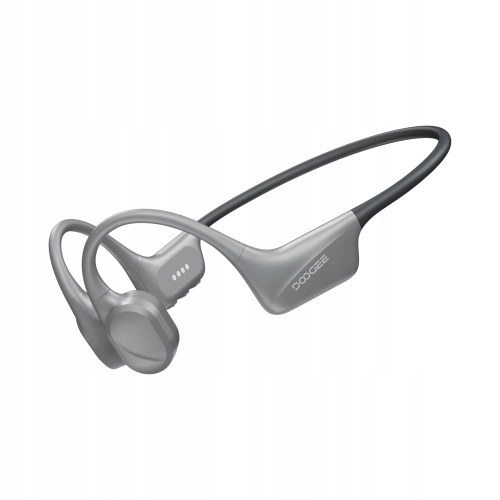 Szare słuchawki kostne DOOGEE BoneBeat Swim z pałąkiem za głową