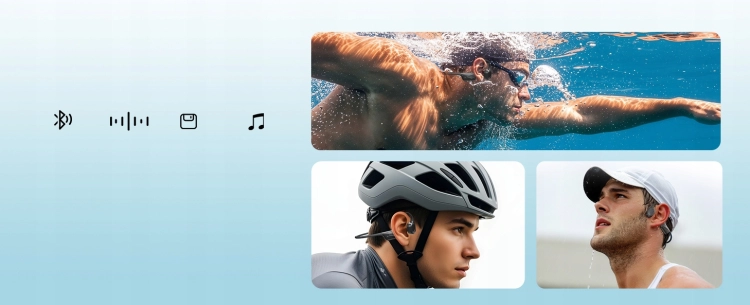 Zastosowanie słuchawek DOOGEE BoneBeat Swim podczas różnych aktywności sportowych