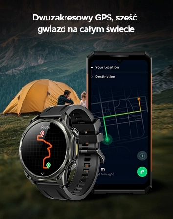 Smartwatch DOOGEE Anywise W1 z funkcją GPS i rejestrowaniem trasy w aplikacji