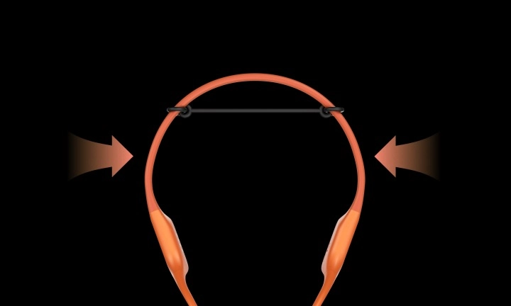 Elastyczny pałąk słuchawek DOOGEE BoneAir Swim Orange z pamięcią kształtu