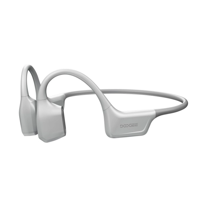 Zbliżenie na przetwornik słuchawek DOOGEE BoneAir Swim Light Gray