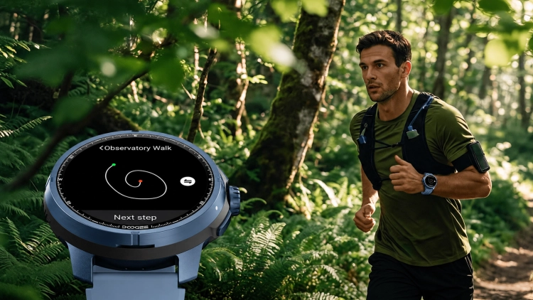 Nawigacja GPS i funkcje outdoorowe smartwatcha DOOGEE Anymoving M1 Pro
