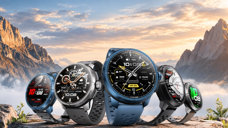 DOOGEE Anymoving M1 Pro Blue podczas jazdy na rowerze i aktywności outdoorowej