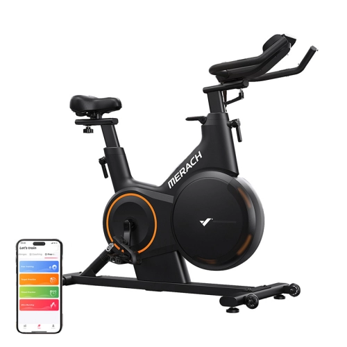 Rower spinningowy MERACH MR-S28B1 z uchwytem na smartfon i regulowaną kierownicą