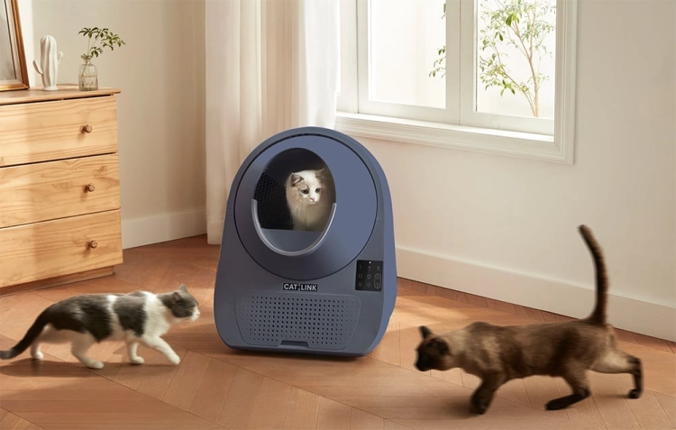 Kuweta CATLINK Scooper Luxury ProX ustawiona w salonie