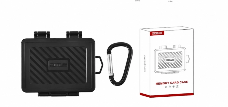 Wymiary i konstrukcja etui STARTRC V1 na 24 karty pamięci i Nano SIM