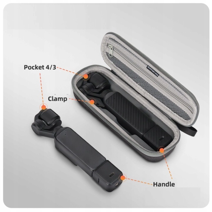 Otwarte etui Sunnylife B206 z miejscem na DJI Osmo Pocket 4 / 3 i drobne akcesoria