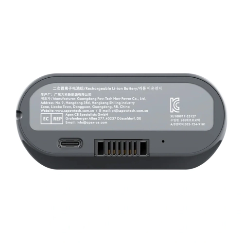 Port USB-C i styki czarnego akumulatora LiberNovo Omni