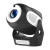 Czarny projektor Magcubic HY300X-2 od przodu, obiektyw w białym pierścieniu