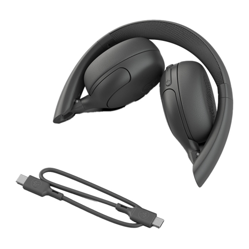 Złożone słuchawki JLab Go Lux ANC Graphite i kabel USB-C