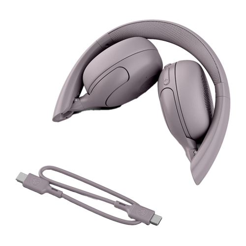 Złożone słuchawki JLab Go Lux ANC Mauve z kablem USB-C