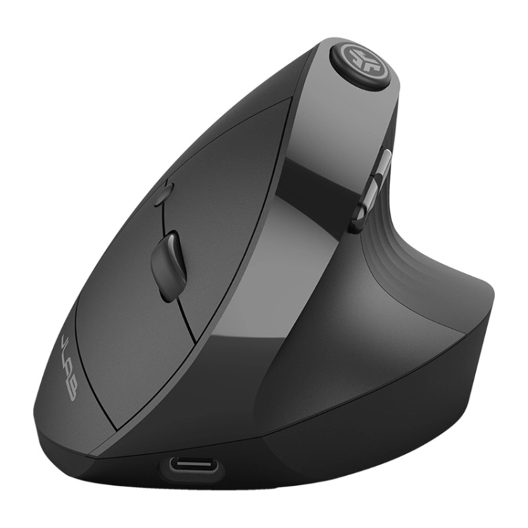 JLab JBuds Ergonomic Mouse pod kątem od strony kciuka