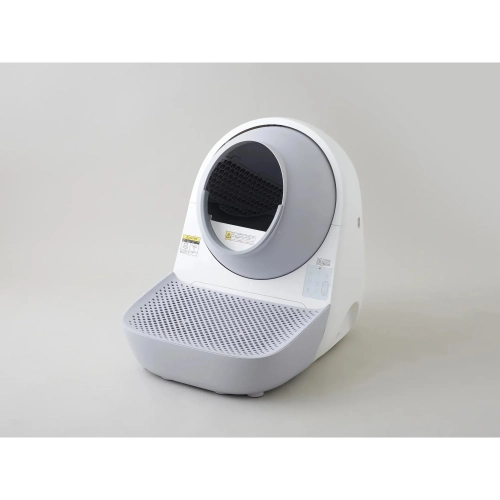 Kuweta CATLINK Scooper Pro-X Luxury z boku, widok kuli i panelu sterowania