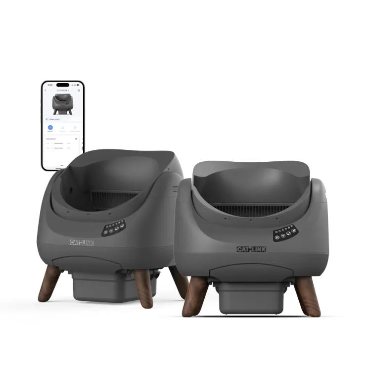Dwie kuwety CATLINK Open-X szare obok siebie