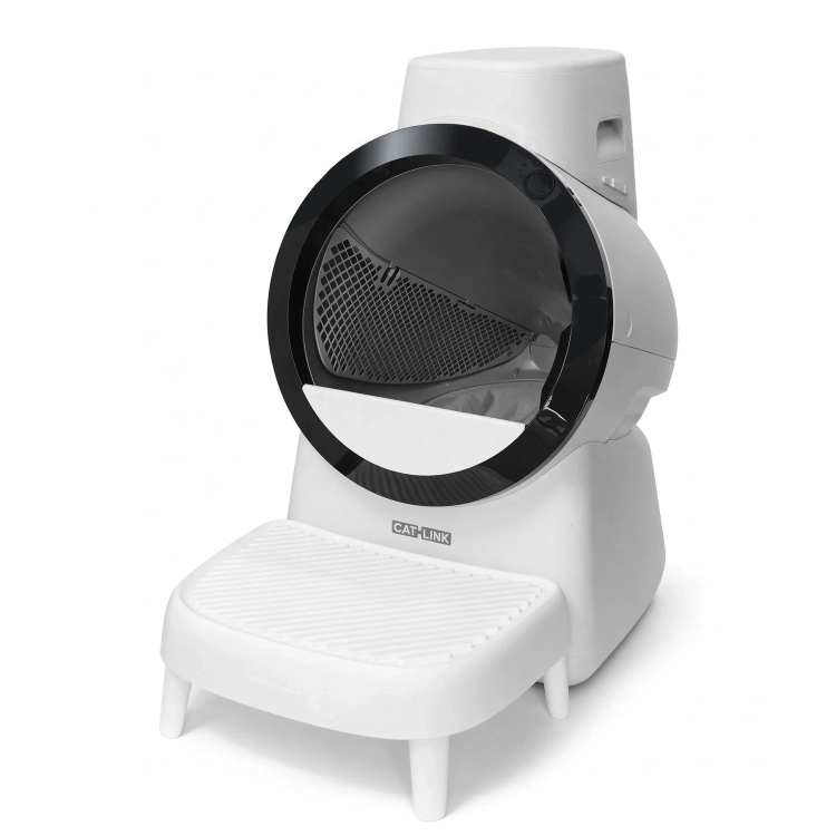 Kuweta CATLINK Scoop Robot Pro z boku ze schodkiem (schodek sprzedawany osobno)