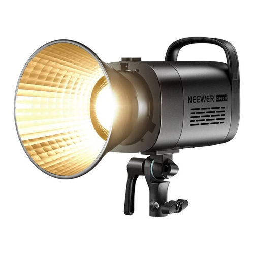Lampa NEEWER CB60B bi-color z reflektorem, widok z boku