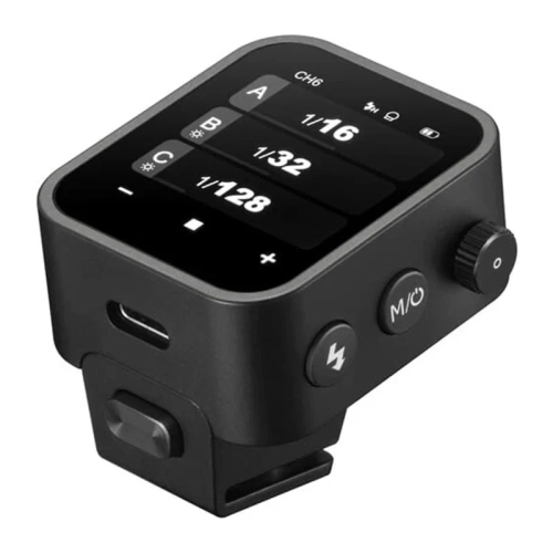 Wyzwalacz radiowy Godox X3 do Olympus z ekranem dotykowym, widok pod kątem
