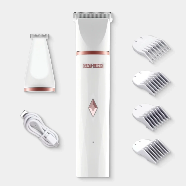 Maszynka do strzyżenia kota CATLINK Pet Trimmer z dwiema głowicami, czterema nasadkami i kablem USB-C