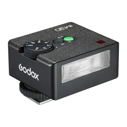 Lampa błyskowa Godox iM30 z góry pod kątem z pokrętłem mocy