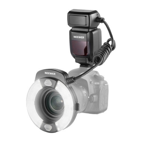 Lampa pierścieniowa NEEWER RF1-C na obiektywie aparatu Canon