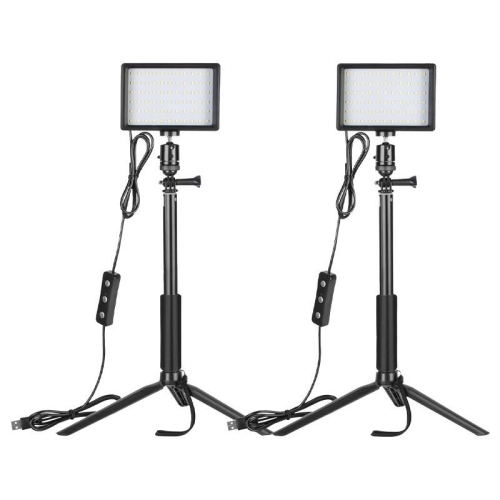 Zestaw dwóch lamp NEEWER ZC-10S na rozłożonych statywach