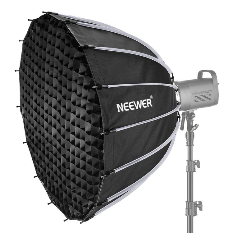 Softbox paraboliczny NEEWER 85 cm z gridem, widok z boku