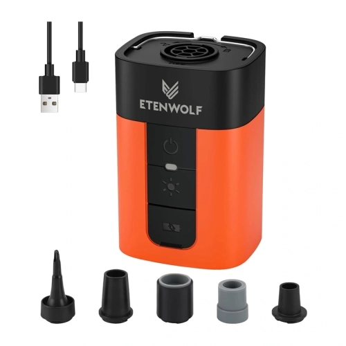 Etenwolf AIR 5 Pro pomarańczowa z pięcioma dyszami i kablem do ładowania