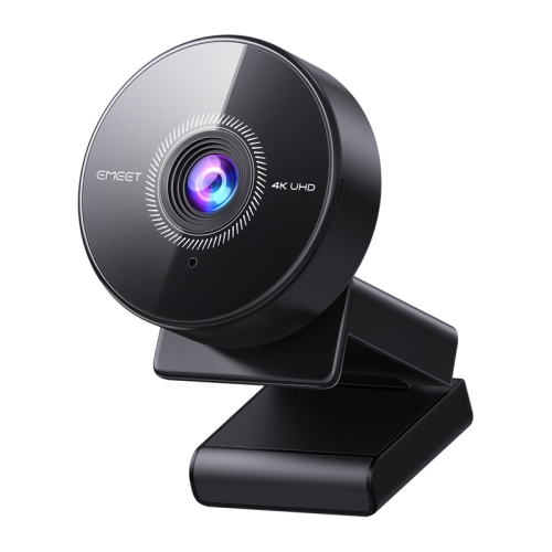 Kamera EMEET SmartCam C950 4K na uchwycie, widok z ukosa
