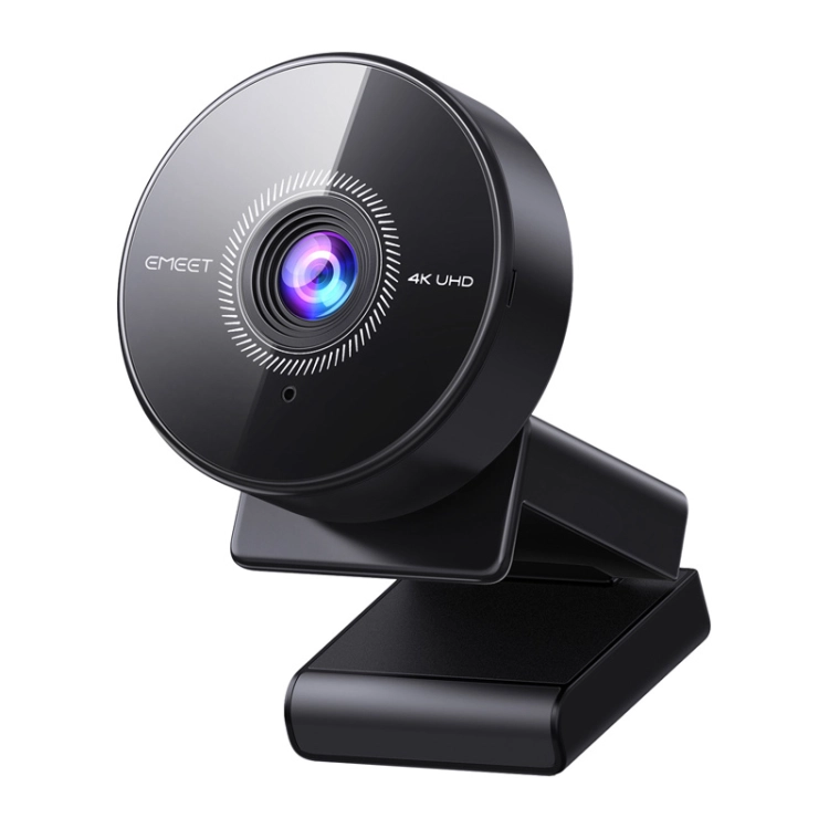Kamera EMEET SmartCam C950 4K na uchwycie, widok z ukosa