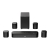 Zestaw Ultimea Aura A60 od przodu, subwoofer za soundbarem