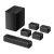 Ultimea Poseidon D70 z boku, subwoofer za soundbarem i cztery głośniki surround