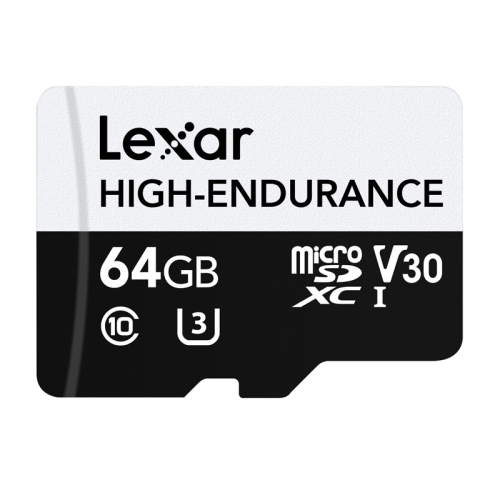 Karta microSDXC Lexar High-Endurance 64 GB z oznaczeniami U3 i V30