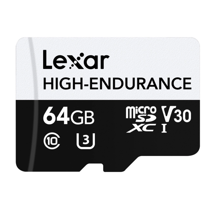 Karta microSDXC Lexar High-Endurance 64 GB z oznaczeniami U3 i V30