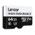 Karta pamięci Lexar High-Endurance 64 GB, przód z logo i pojemnością