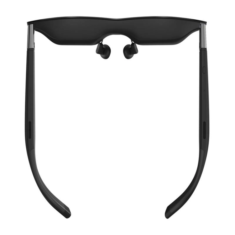 Okulary XREAL One widziane z góry z rozłożonymi zausznikami
