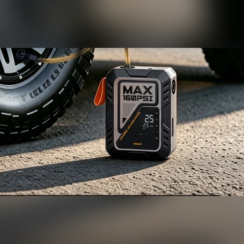 CYCLAMI MAX160 podczas pompowania opony samochodowej