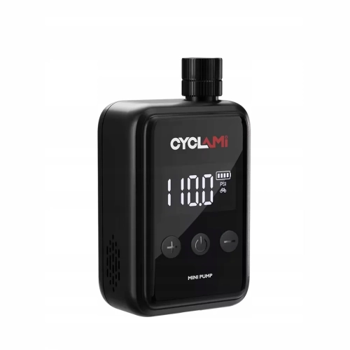 Pompka CYCLAMI HW-125 z wyświetlaczem ciśnienia, widok z przodu