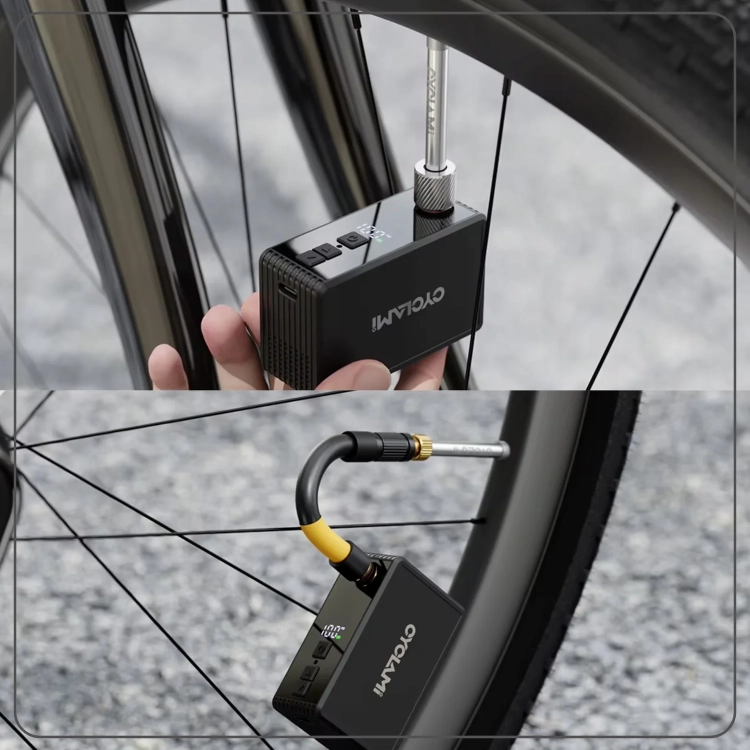 Pompowanie przez wężyk pompką CYCLAMI AM6 PRO