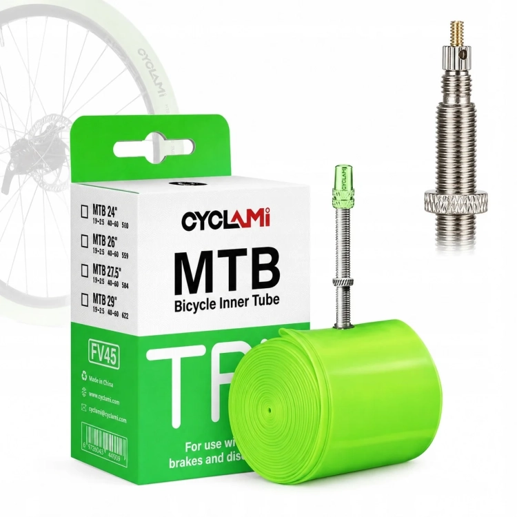 Dętka TPU CYCLAMI MTB 65G z opakowaniem i wentylem Presta