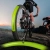 Rower MTB z zieloną dętką CYCLAMI MTB 65G w terenie