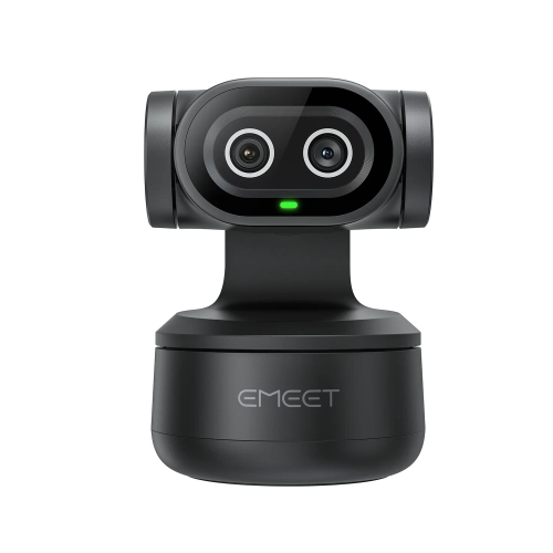 EMEET Pixy 4K od frontu, obiektyw obrazu i obiektyw AI