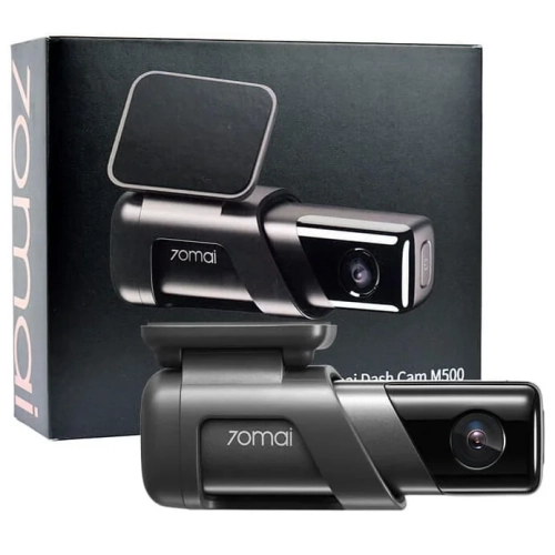 Kamera samochodowa 70mai Dash Cam M500 na tle pudełka