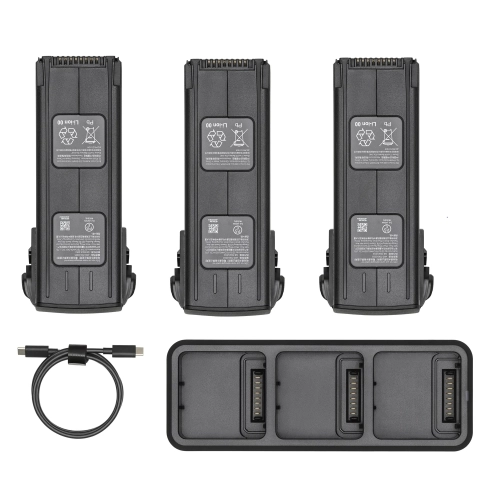 Zestaw Battery Kit DJI Mavic 3 Enterprise: trzy akumulatory, hub ładujący i kabel