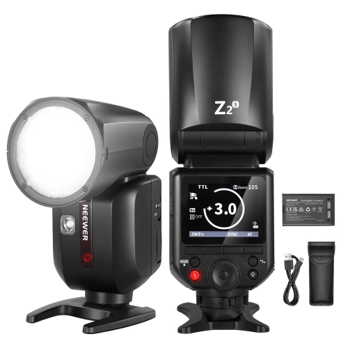 Lampa błyskowa NEEWER Z2-S do Sony z akumulatorem, kablem USB-C i etui