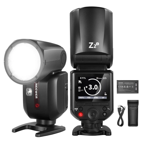 Lampa błyskowa NEEWER Z2-C do Canon z akumulatorem, kablem USB-C i etui