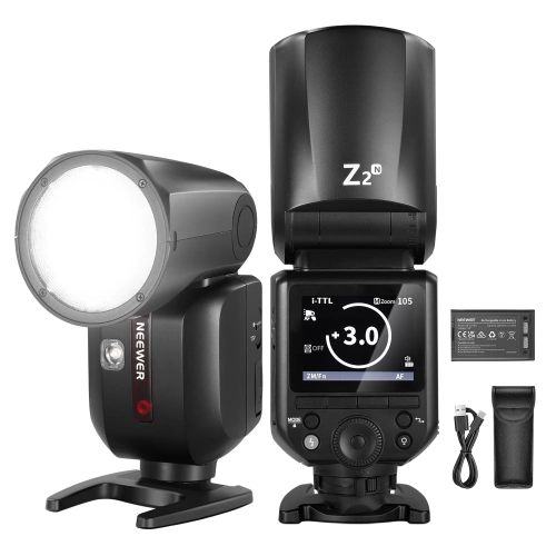 Lampa błyskowa NEEWER Z2-N do Nikon z akumulatorem, kablem USB-C i etui