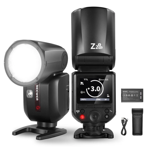 Lampa błyskowa NEEWER Z2PRO-S do Sony z akumulatorem, kablem USB-C i etui